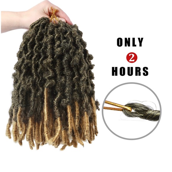 NEW*** Beyond Beauty 12” Distressed Butterfly Locs Knotless Crochet Hair 1B/27 - Picture 3 of 6